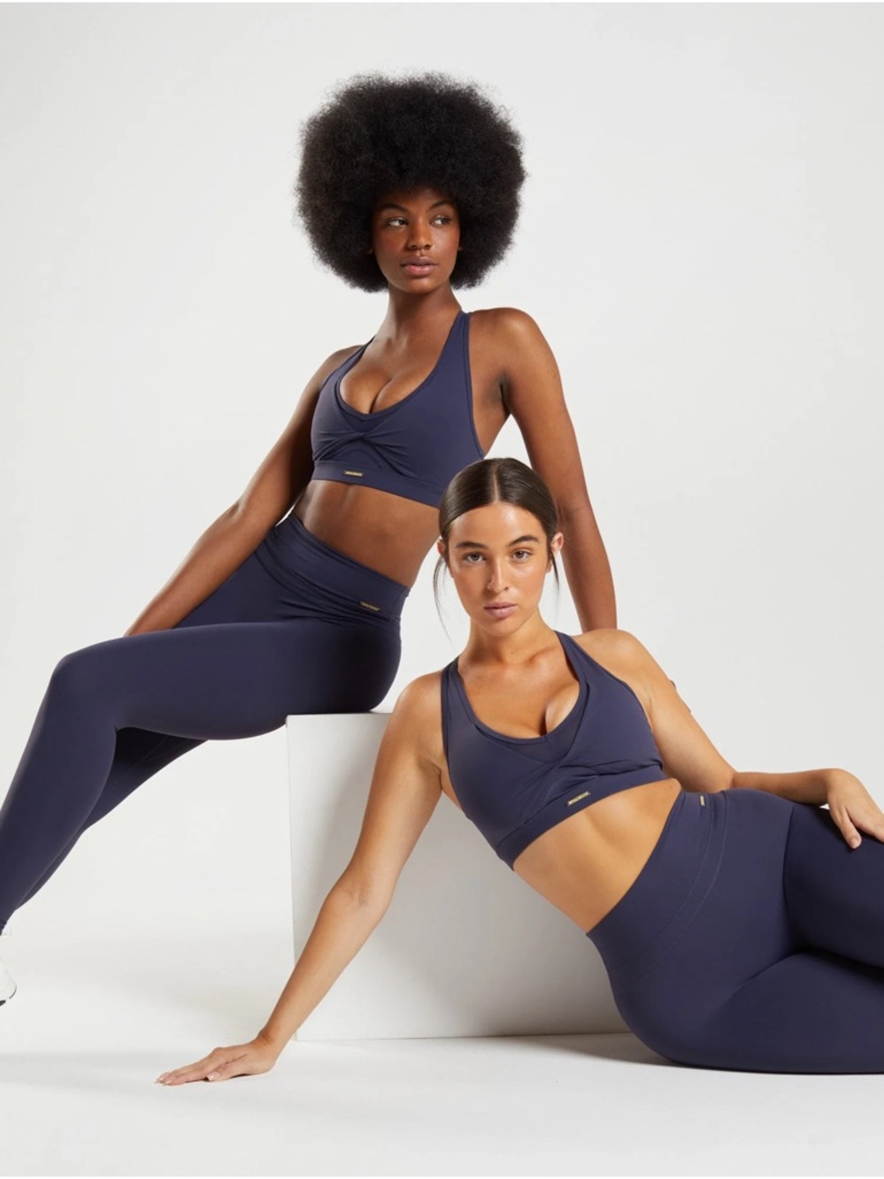 Whitney Simmons x Gymshark Navy Indigo Sports Bra and Biker Shorts Set